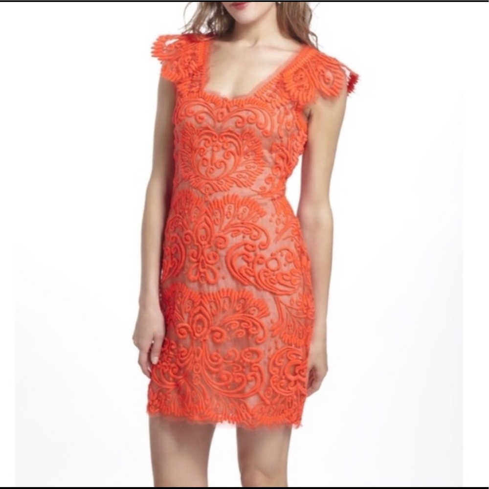 SOLD Yoana Baraschi Sunblaze Red Lace Dress